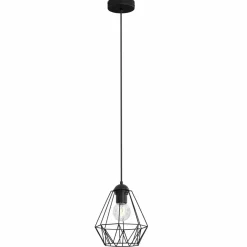 Sklep Kaja Czarna lampa wisząca z drucianym kloszem LX 0604 z serii BERGEN | Kaja czarny Store