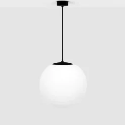 Sklep Kaja Czarna lampa wisząca z dużym kloszem 30 cm K-4922 | Kaja Oświetlenie Hot