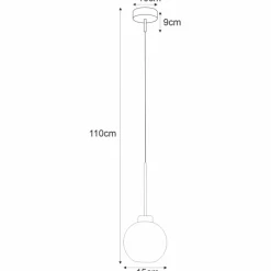 Sklep Kaja Czarna lampa wisząca z dymionym kloszem K-4877 z serii ALDAR Outlet