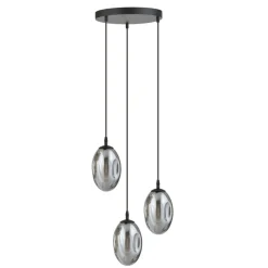 Sklep Kaja Czarna lampa wisząca z grafitowymi kloszami 1266/3PREM z serii ASTRAL Outlet