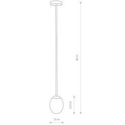 Sklep Kaja Czarna lampa wisząca z kloszem w kształcie jajka 8124 | Kaja czarny Best Sale