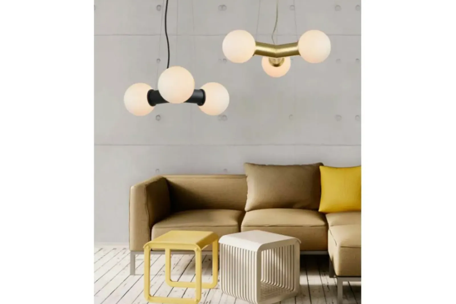 Sklep Kaja Czarna lampa wisząca z kloszami do salonu AZ3171 POPE | Kaja czarny Cheap