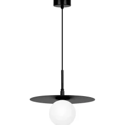 Sklep Kaja Czarna lampa wisząca z kloszem, regulowana tarcza K-5371 z serii SANTE Best
