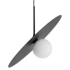 Sklep Kaja Czarna lampa wisząca z kloszem, na żarówkę G9 K-5372 z serii SANTE Store