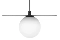 Sklep Kaja Czarna lampa wisząca z kloszem kulką ⌀10 cm K-5436 z serii ROBIN Best Sale