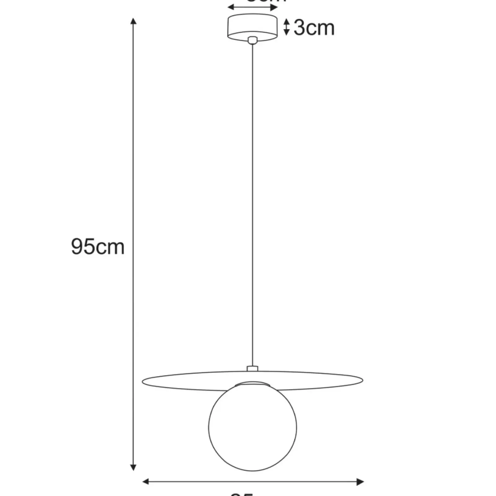 Sklep Kaja Czarna lampa wisząca z kloszem kulką ⌀10 cm K-5436 z serii ROBIN Best Sale