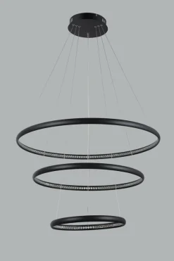 Sklep Kaja Czarna lampa wisząca z kryształami LED AZ4428 BRIGHTON | Kaja czarny Best Sale