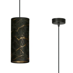 Sklep Kaja Czarna lampa wisząca z marmurowym wzorem 1056/1 KARLI | Kaja czarny Best Sale