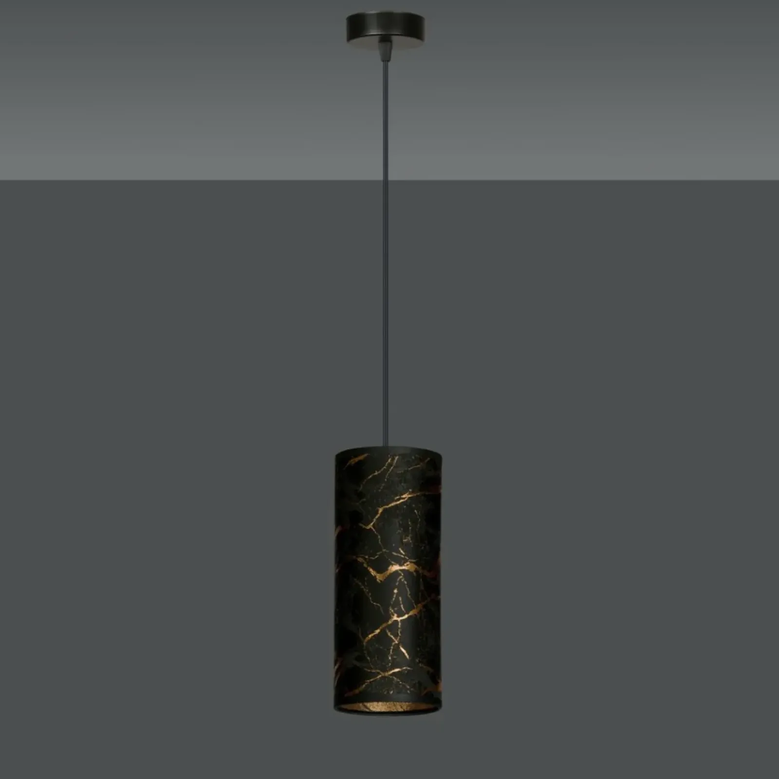 Sklep Kaja Czarna lampa wisząca z marmurowym wzorem 1056/1 KARLI | Kaja czarny Best Sale
