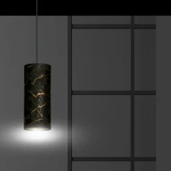 Sklep Kaja Czarna lampa wisząca z marmurowym wzorem 1056/1 KARLI | Kaja czarny Best Sale
