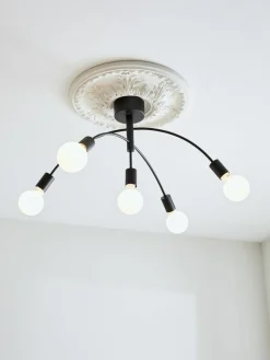 Sklep Kaja Czarna lampa wisząca z odkrytymi żarówkami 108284 | Kaja Oświetlenie Cheap