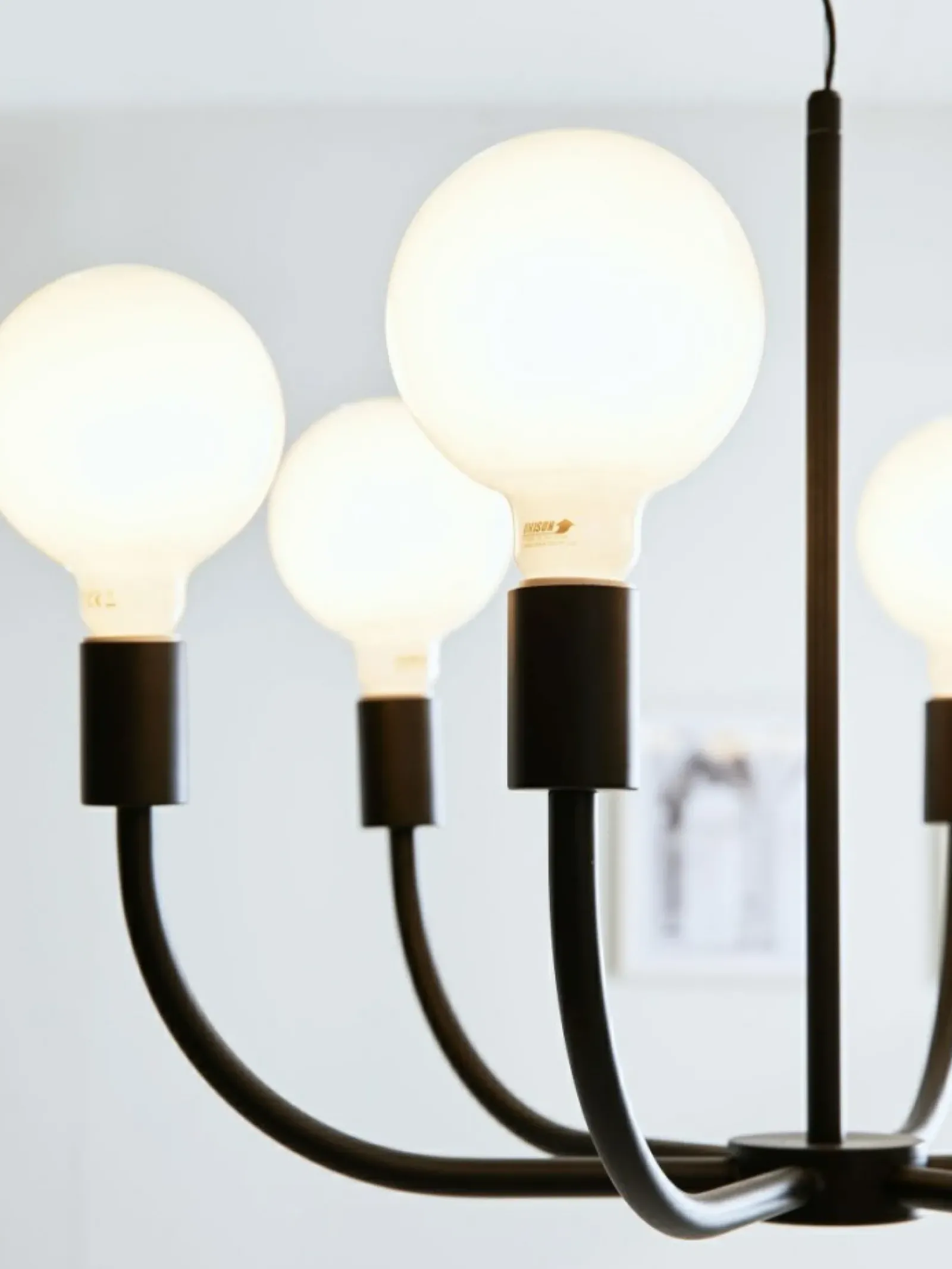 Sklep Kaja Czarna lampa wisząca z odsłoniętymi żarówkami 108290 | Kaja Cheap
