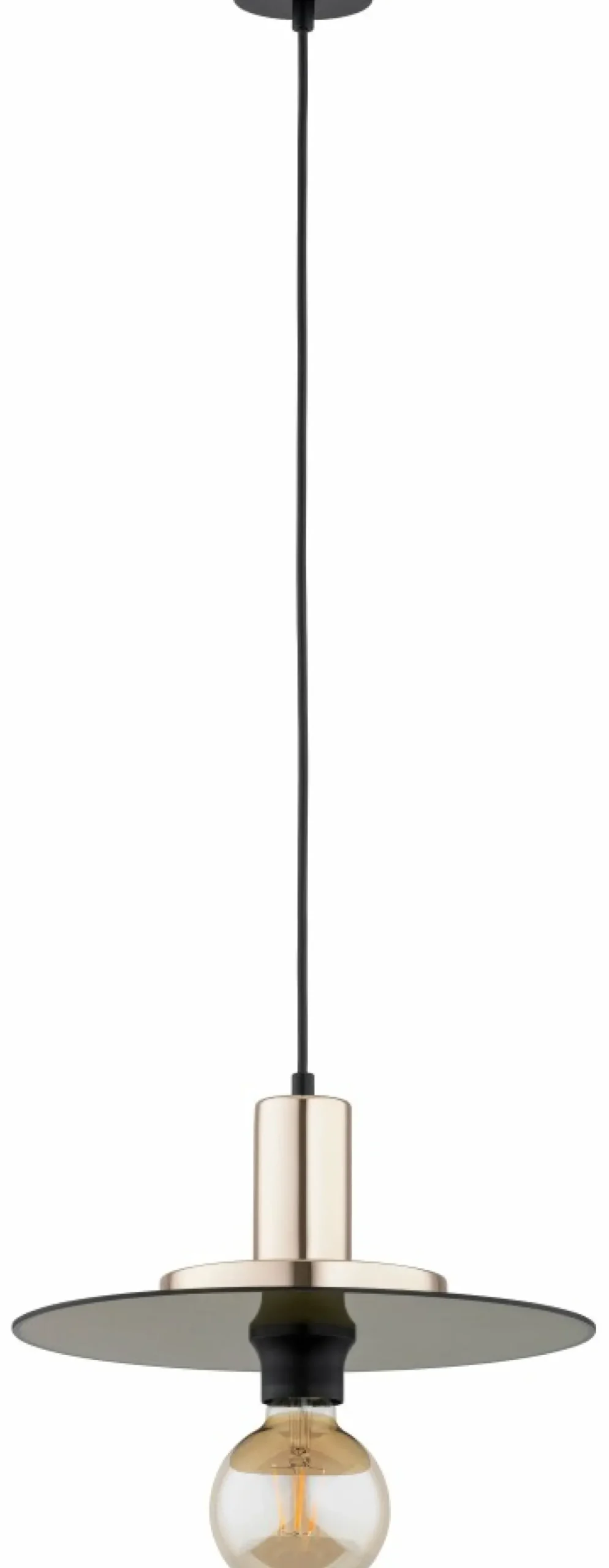 Sklep Kaja Czarna lampa wisząca z odsłoniętą żarówką AL 61170 LETO | Kaja Discount