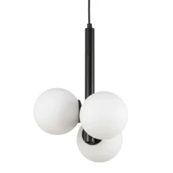 Sklep Kaja Czarna lampa wisząca z okrągłymi kloszami SIG 33486 PERLA | Kaja Cheap