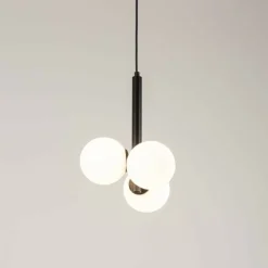 Sklep Kaja Czarna lampa wisząca z okrągłymi kloszami SIG 33486 PERLA | Kaja Cheap