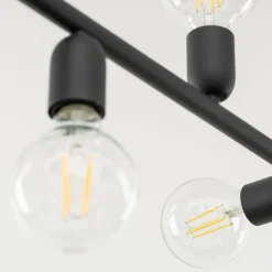 Sklep Kaja Czarna lampa wisząca z oprawkami na żarówki E27 TK 5722 z serii PORTO czarny Online