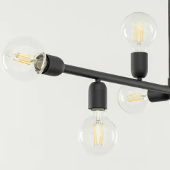 Sklep Kaja Czarna lampa wisząca z oprawkami na żarówki E27 TK 5722 z serii PORTO czarny Online