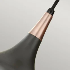 Sklep Kaja Czarna lampa wisząca z ozdobą FE-BESO-P-S-DBZ z serii BESO ciemnobrązowy Discount