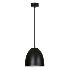 Sklep Kaja Czarna lampa wisząca z półkolistym kloszem 391/1 | Kaja Oświetlenie Sale