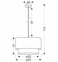Sklep Kaja Czarna lampa wisząca z podwójnym abażurem 31-21656 z serii RUBEN | Kaja Oświetle Cheap