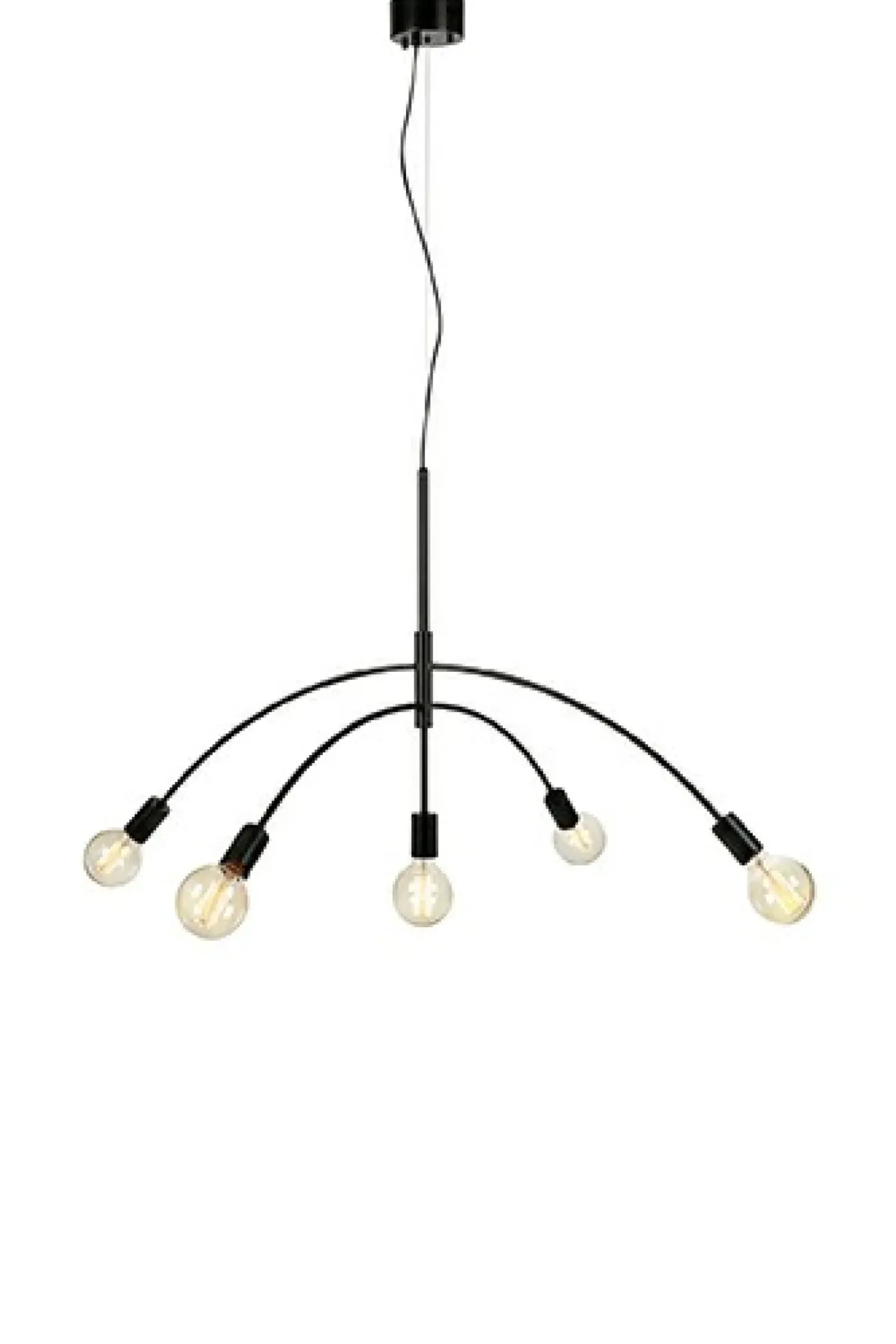 Sklep Kaja Czarna lampa wisząca z regulacją wysokości 108282 | Kaja Oświetlenie Fashion