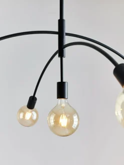 Sklep Kaja Czarna lampa wisząca z regulacją wysokości 108282 | Kaja Oświetlenie Fashion