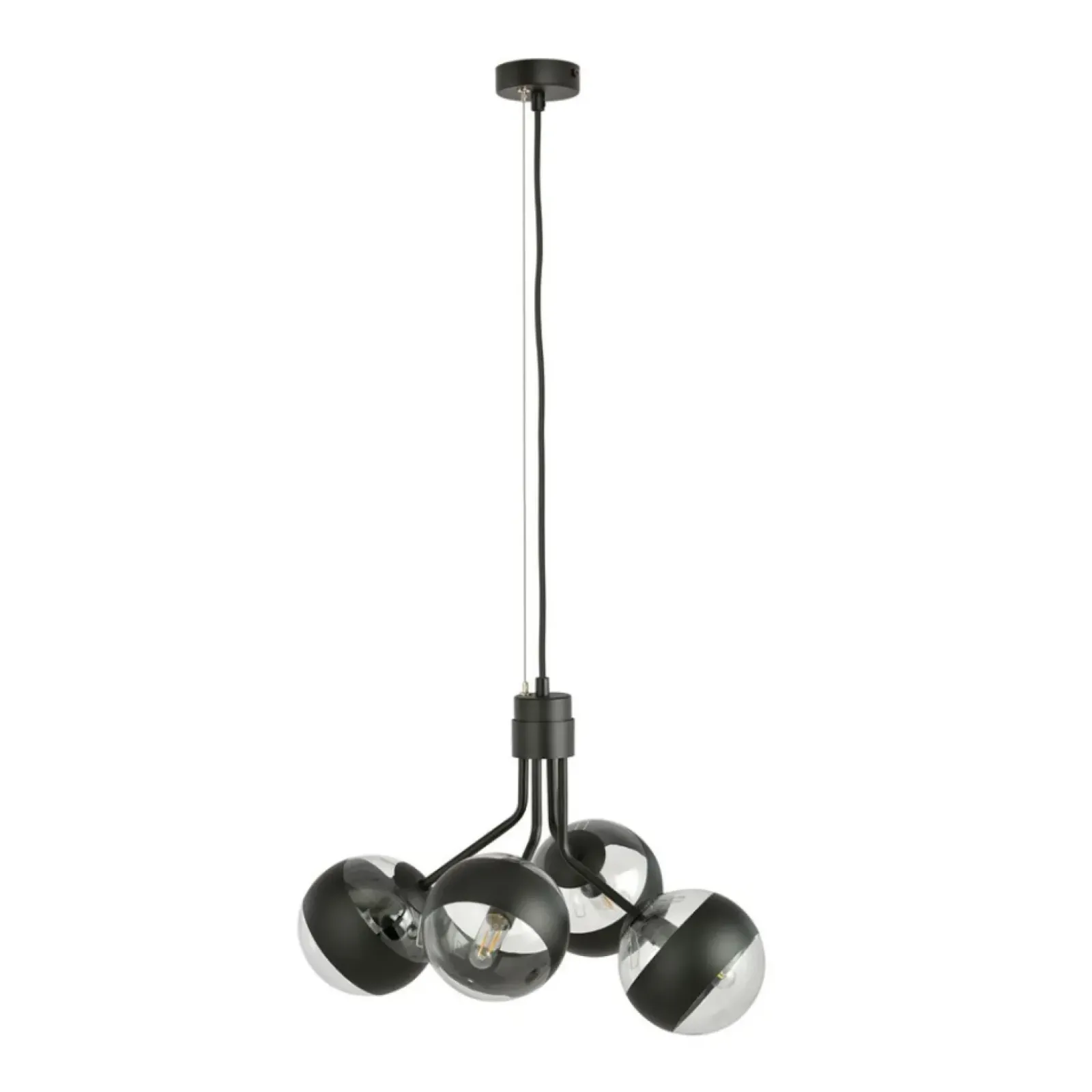 Sklep Kaja Czarna lampa wisząca z regulowaną wysokością 1139/4 NOVA | Kaja Discount