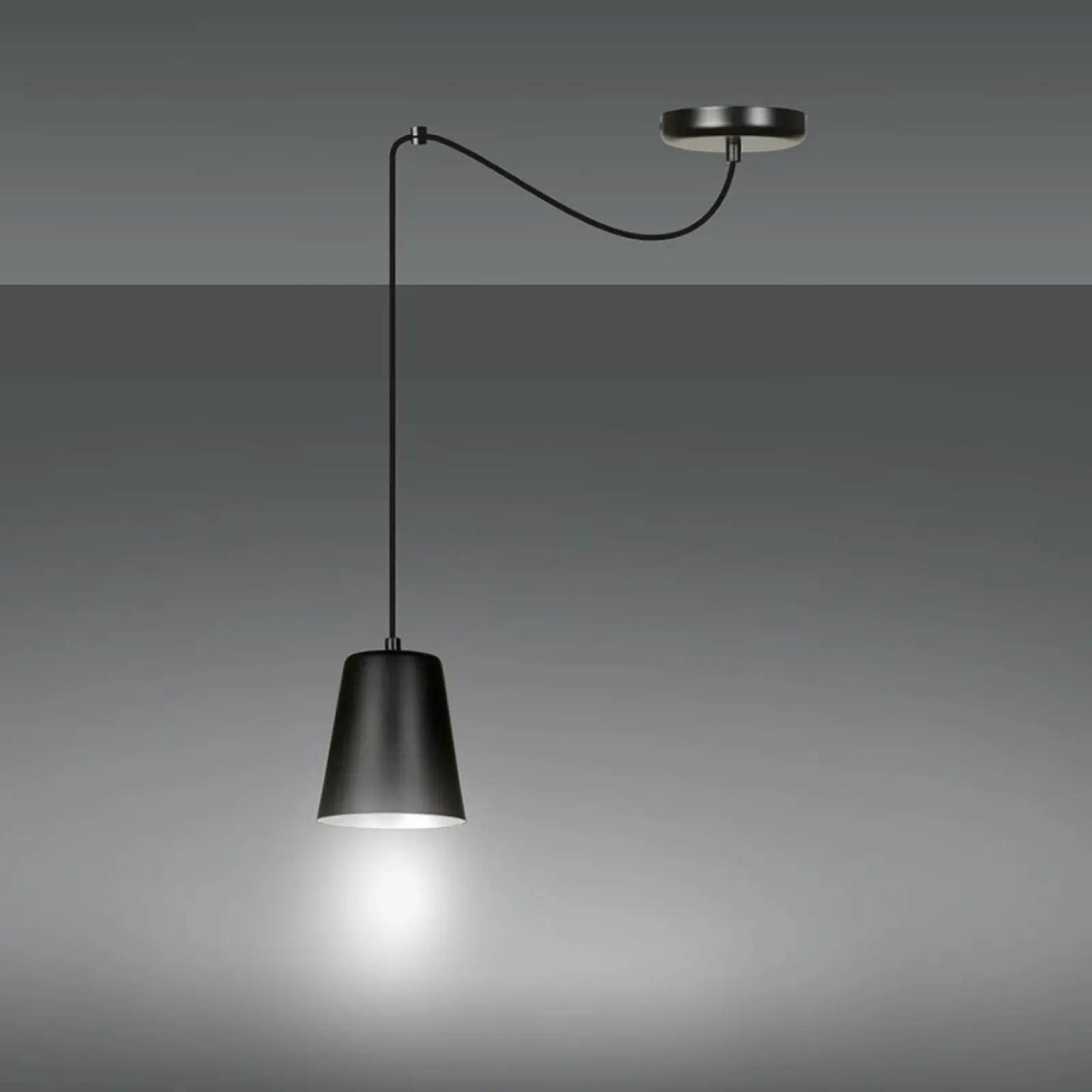 Sklep Kaja Czarna lampa wisząca z regulacją wysokości 454/1 | Kaja Oświetlenie czarny Flash Sale