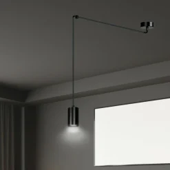 Sklep Kaja Czarna lampa wisząca z regulacją wysokości 524/1 | Kaja Oświetlenie czarny Online