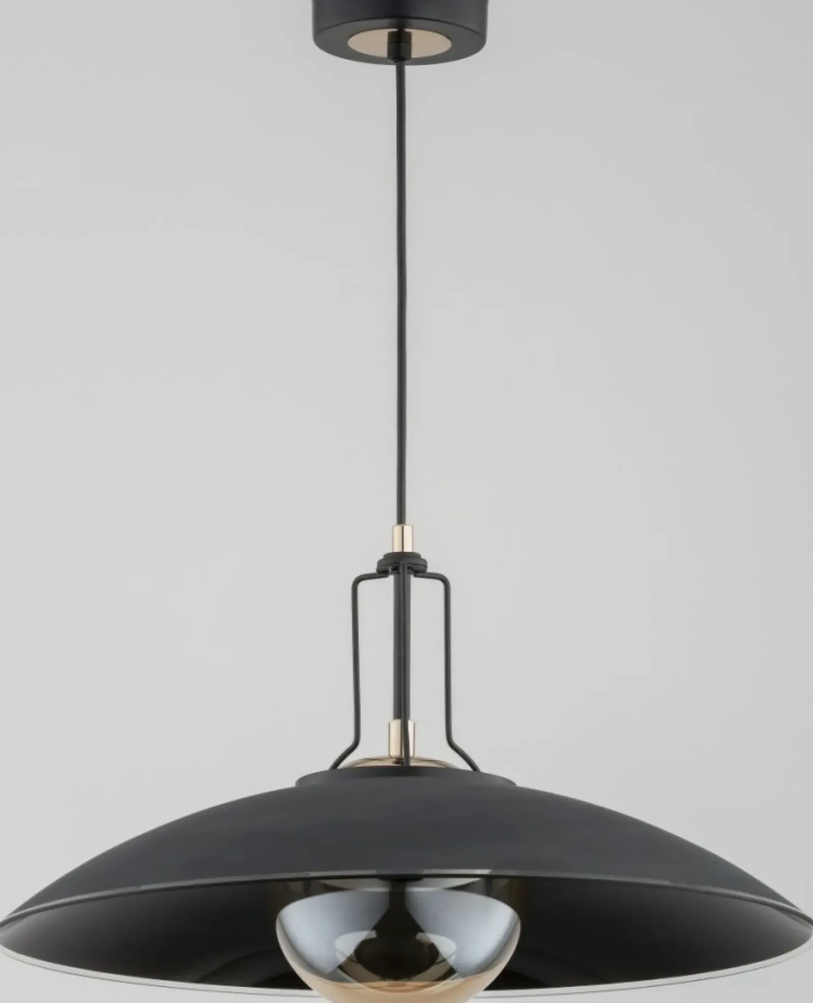 Sklep Kaja Czarna lampa wisząca z rozłożystym kloszem AL 60969 | Kaja Discount