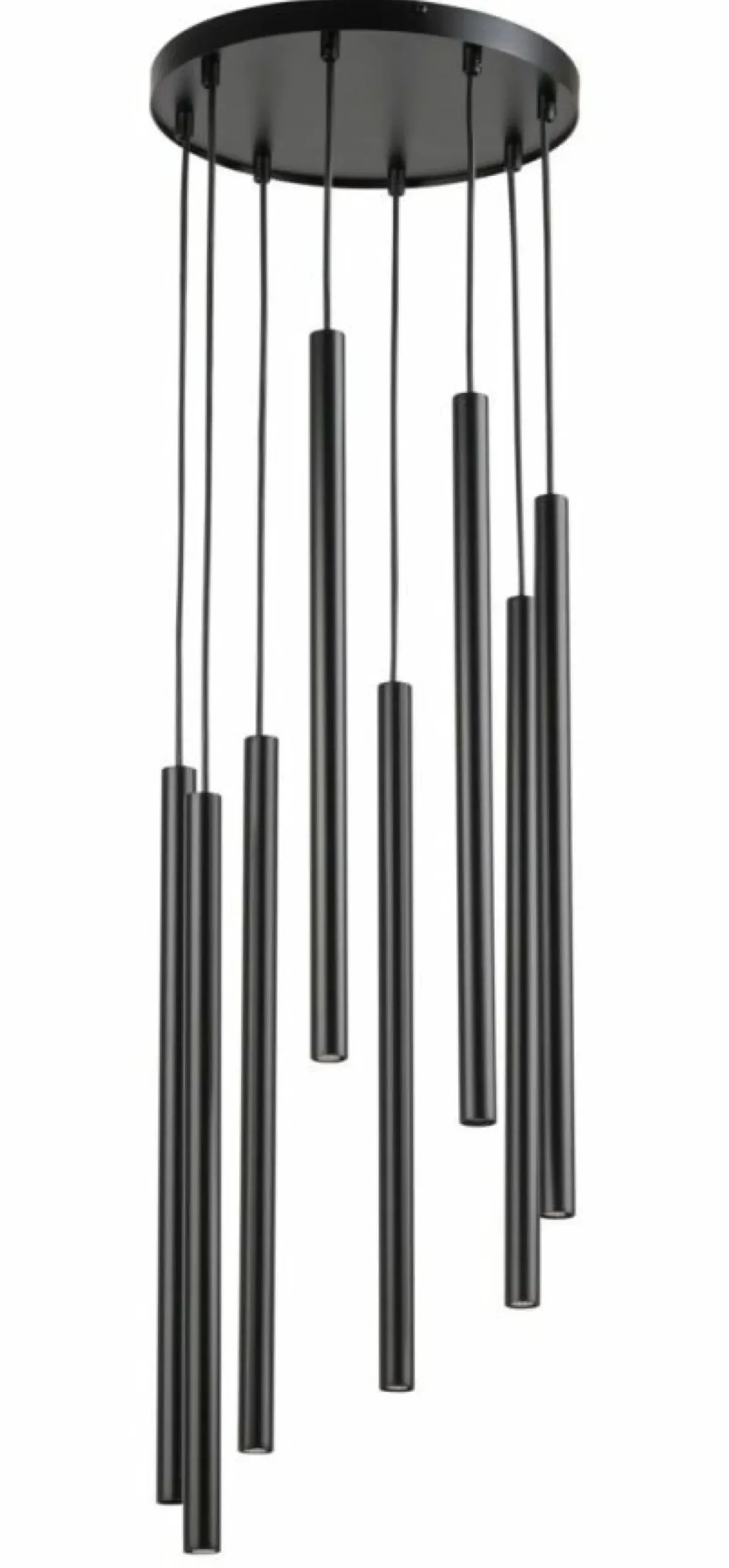 Sklep Kaja Czarna lampa wisząca z rurkami na zwisach SIG 33628 SOPEL | Kaja czarny Store