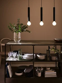 Sklep Kaja Czarna lampa wisząca z trzema źródłami światła 108262 | Kaja New