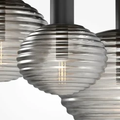 Sklep Kaja Czarna lampa wisząca z trzema kloszami MOD268CL-03B z serii REELS Store