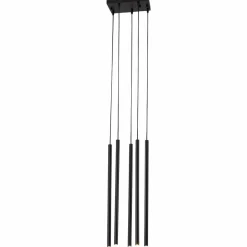 Sklep Kaja Czarna lampa wisząca z wąskimi, długimi tubami ANT 7848 KOSAME | Kaja Outlet