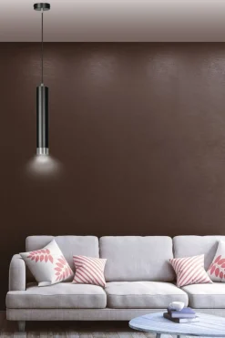 Sklep Kaja Czarna lampa wisząca ze srebrnymi zrobieniami 643/1 | Kaja Oświetlenie Discount