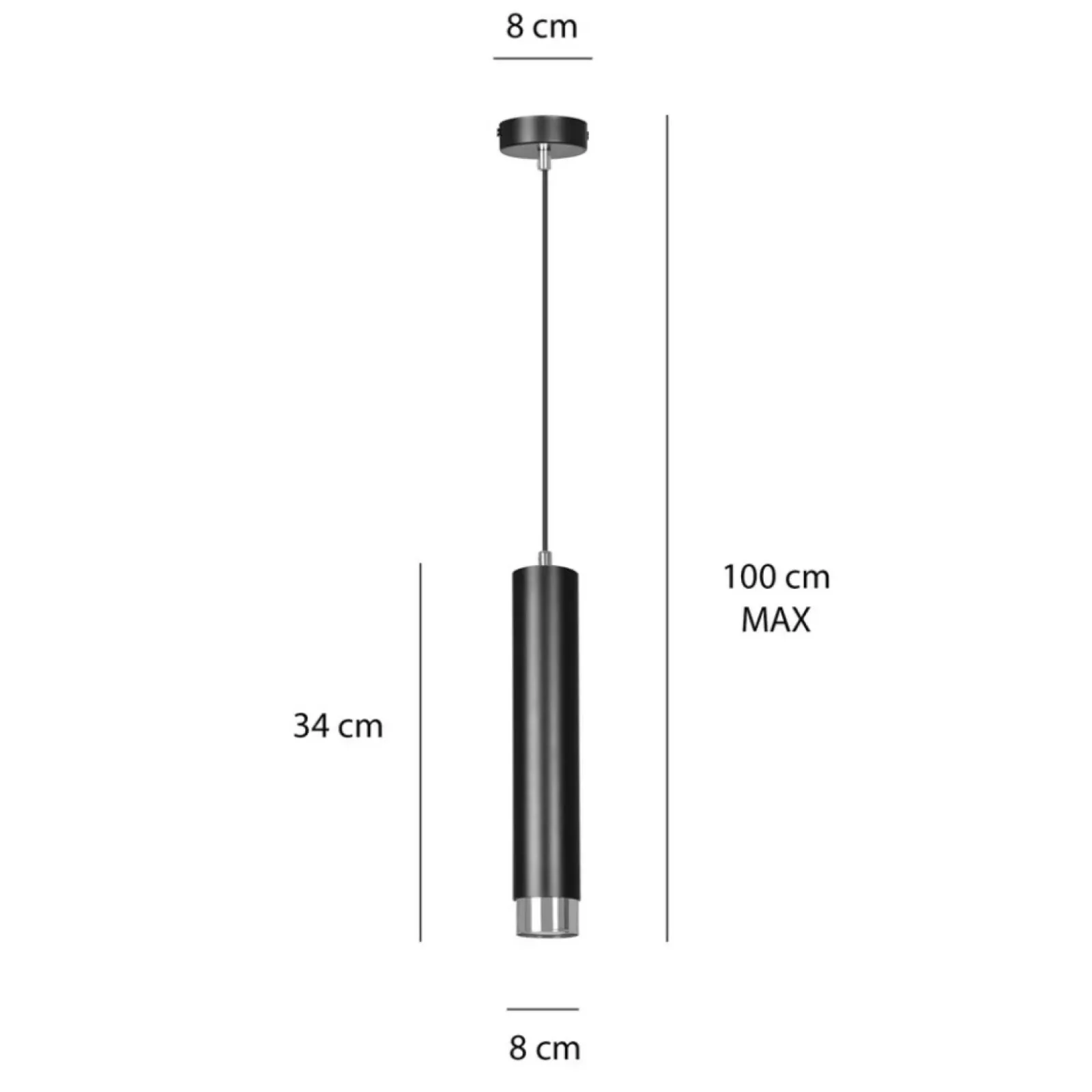 Sklep Kaja Czarna lampa wisząca ze srebrnymi zrobieniami 643/1 | Kaja Oświetlenie Discount