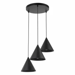 Sklep Kaja Czarna lampa wisząca ze stożkowymi kloszami TK 10067 CONO | Kaja New