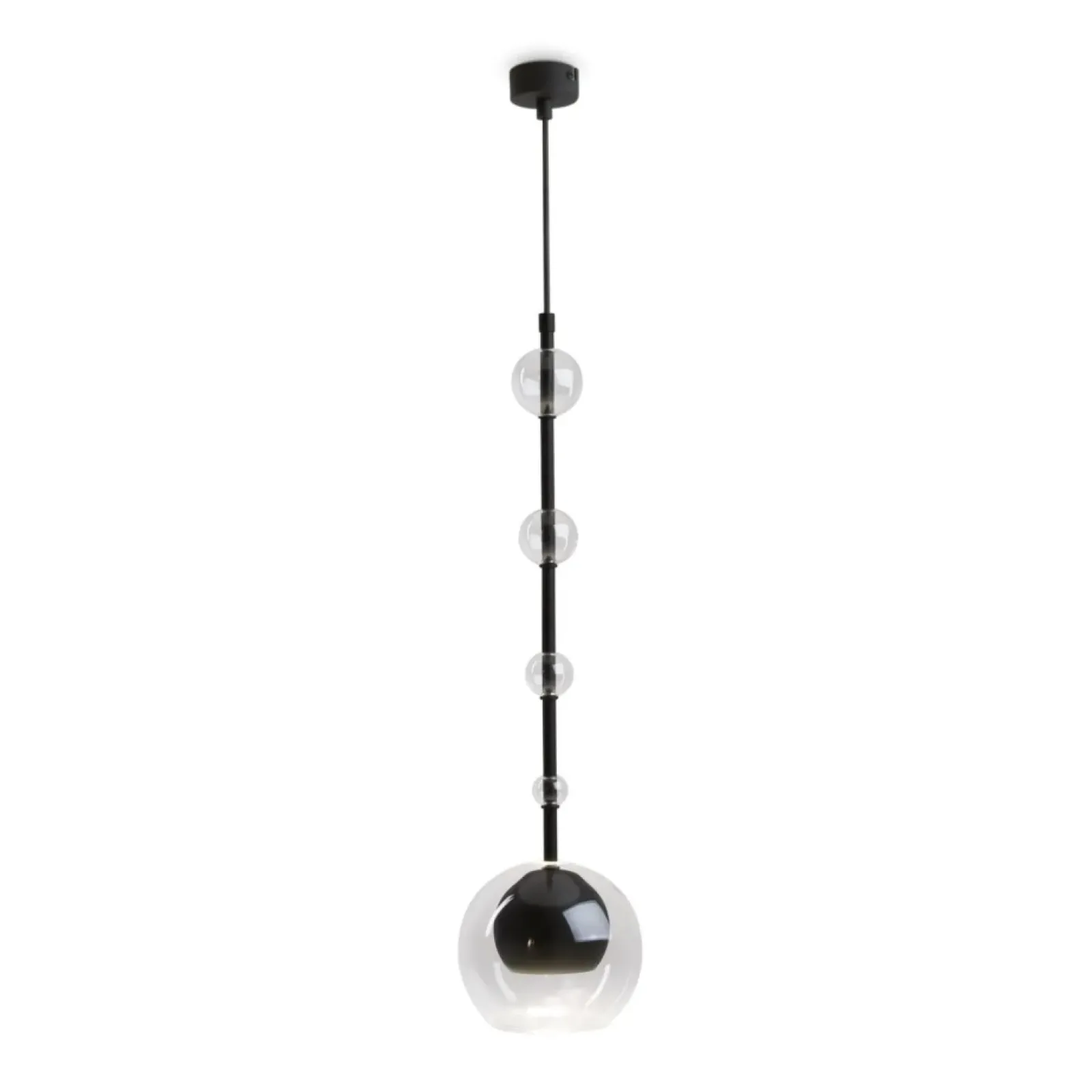 Sklep Kaja Czarna lampa wisząca ze szklany kloszem MOD227PL-01B z serii ROS Cheap