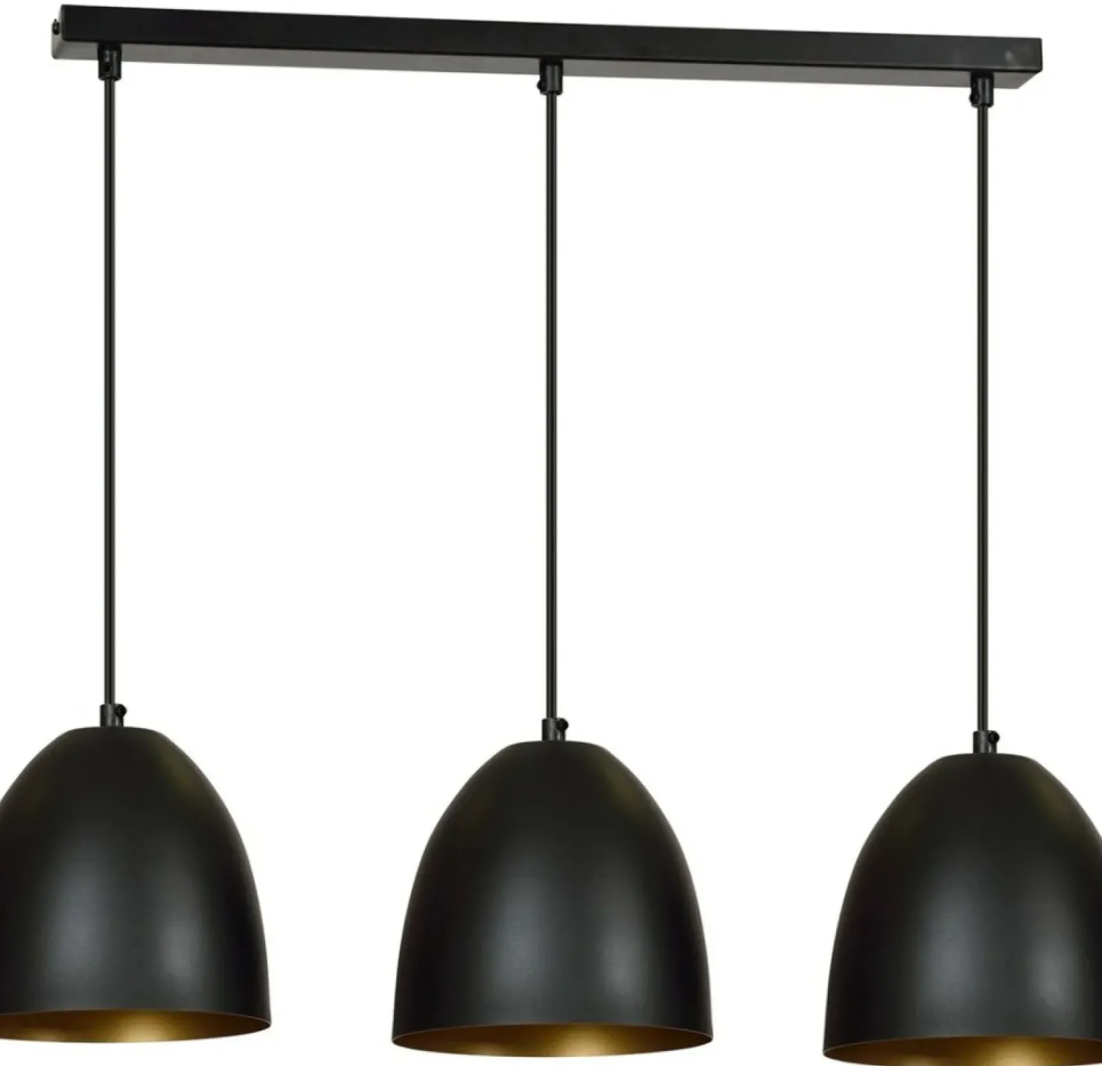 Sklep Kaja Czarna lampa wisząca ze złotym wnętrzem klosza 410/3 | Kaja Clearance