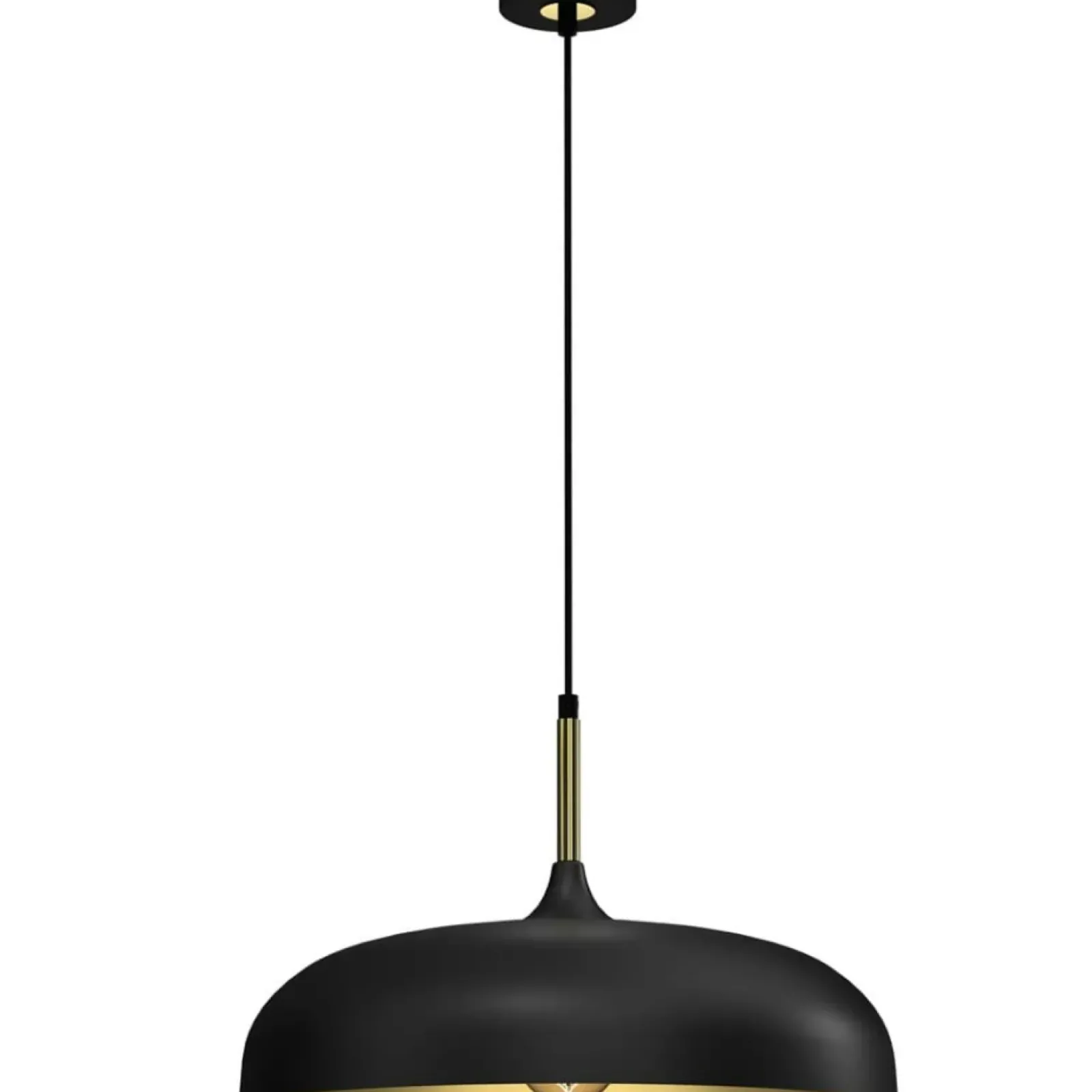 Sklep Kaja Czarna lampa wisząca ze złotymi elementami MLP7898 z serii LINCOLN | Kaja Oświet Best