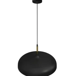 Sklep Kaja Czarna lampa wisząca ze złotymi elementami MLP7898 z serii LINCOLN | Kaja Oświet Best