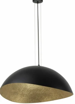 Sklep Kaja Czarna lampa wisząca ze złotym wnętrzem SIG 40602 z serii SOLARIS Clearance