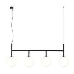 Sklep Kaja Czarna lampa z białymi kloszami nad stół K-4833 FARO | Kaja Best