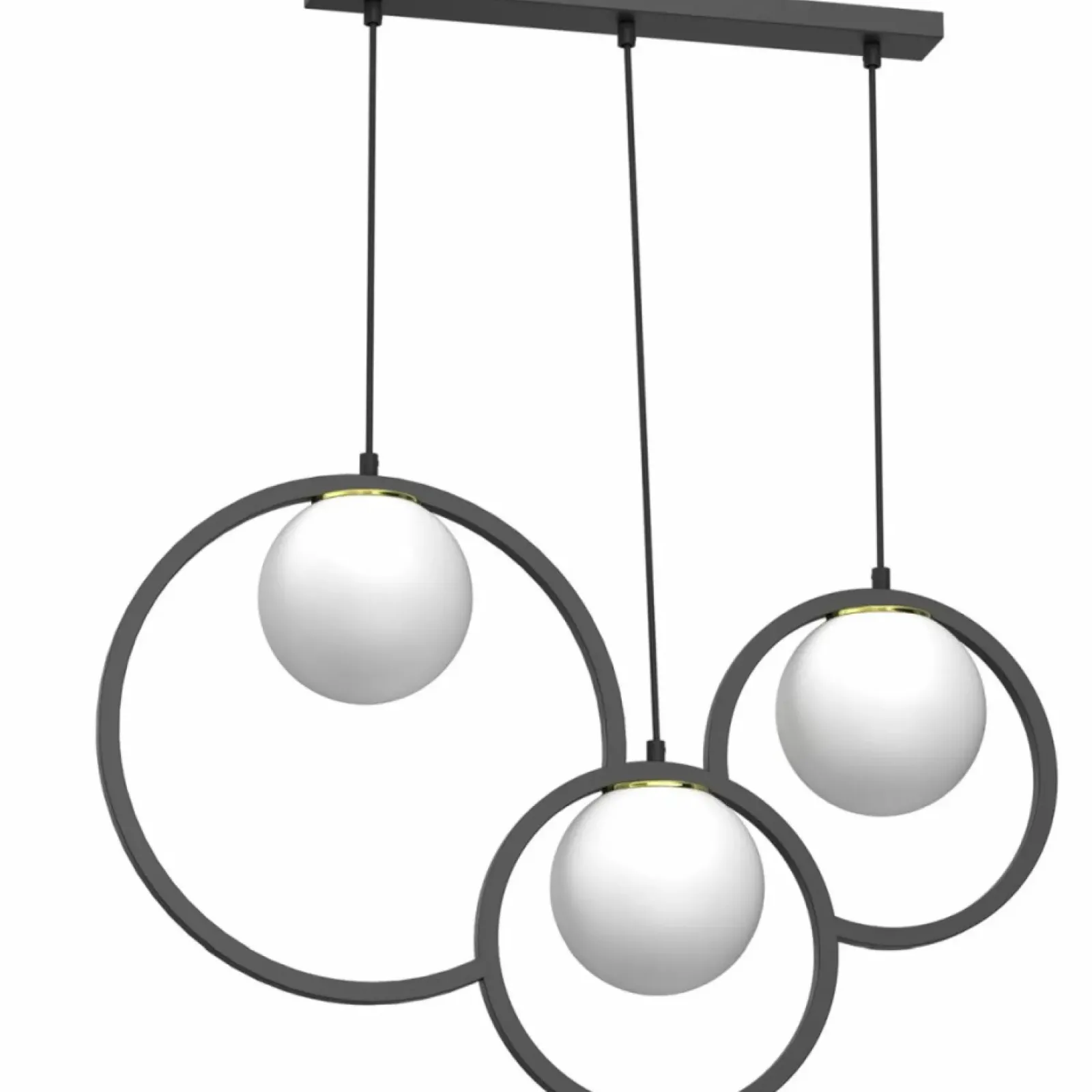 Sklep Kaja Czarna lampa z białymi kloszami, nad stół LX 4295 EXPO | Kaja Sale