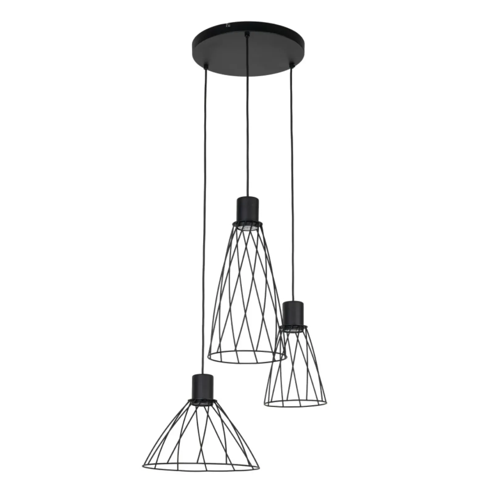 Sklep Kaja Czarna lampa z drucianymi kloszami TK 10187 MODESTO BLACK | Kaja Shop
