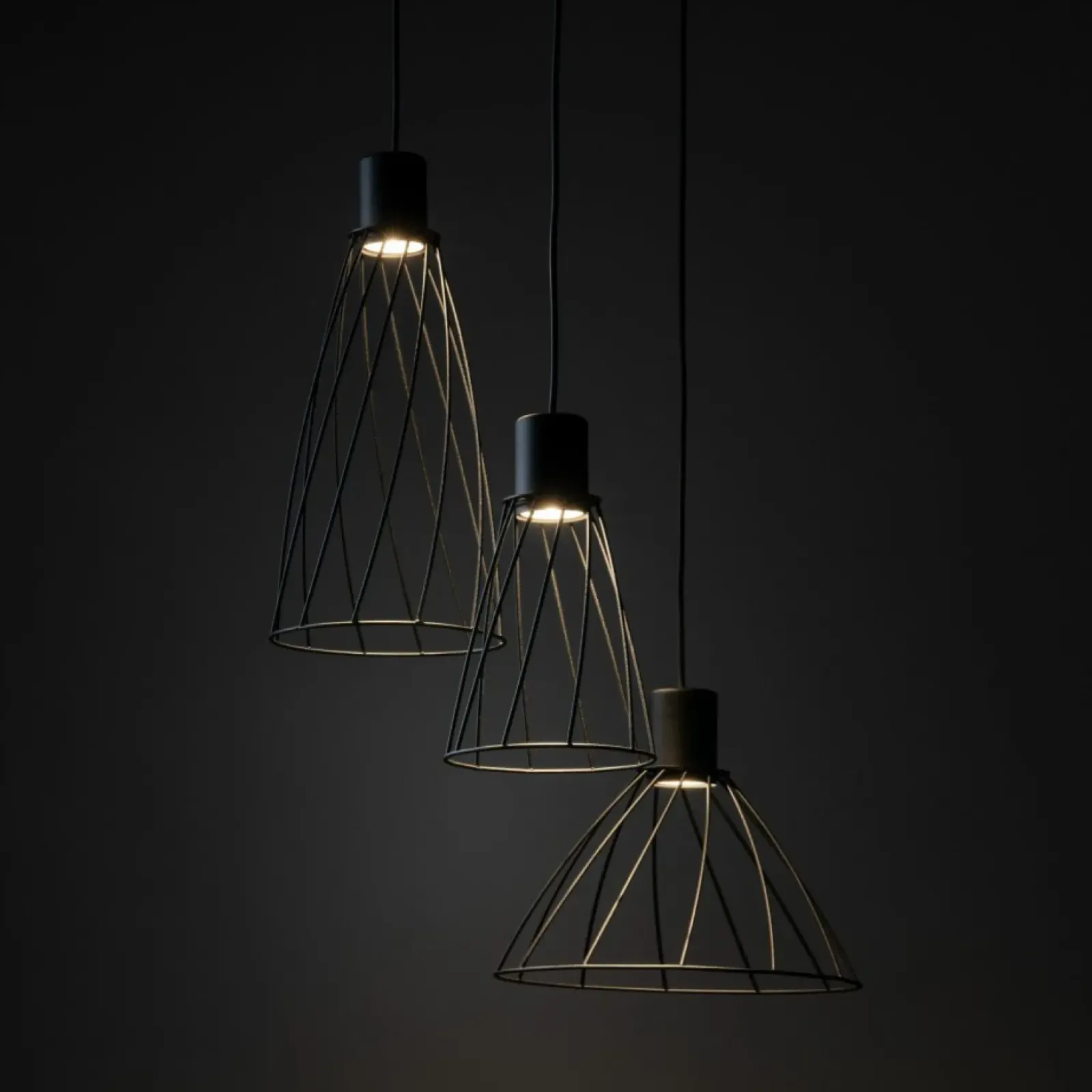 Sklep Kaja Czarna lampa z drucianymi kloszami TK 10187 MODESTO BLACK | Kaja Shop