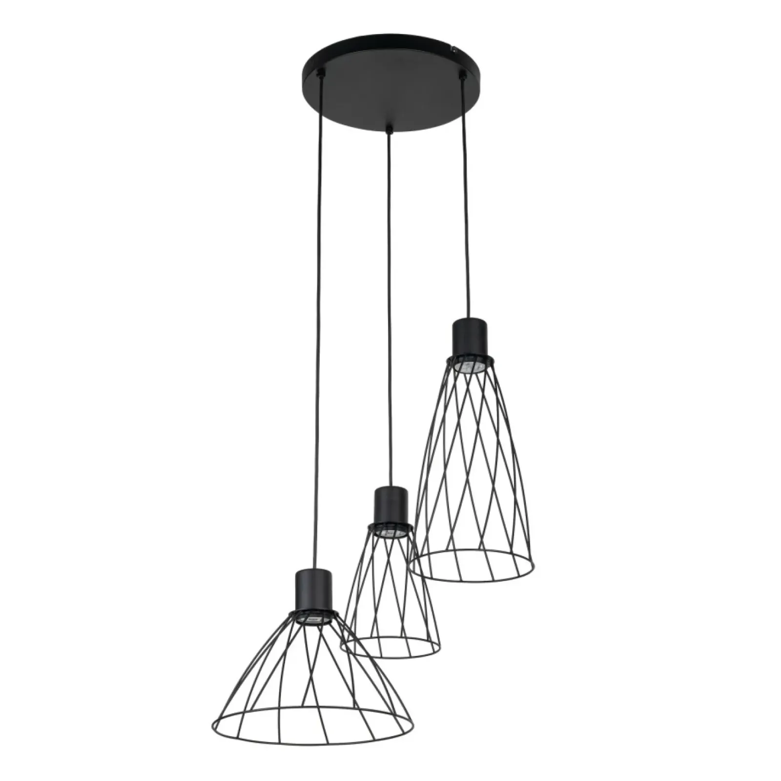 Sklep Kaja Czarna lampa z drucianymi kloszami TK 10187 MODESTO BLACK | Kaja Shop