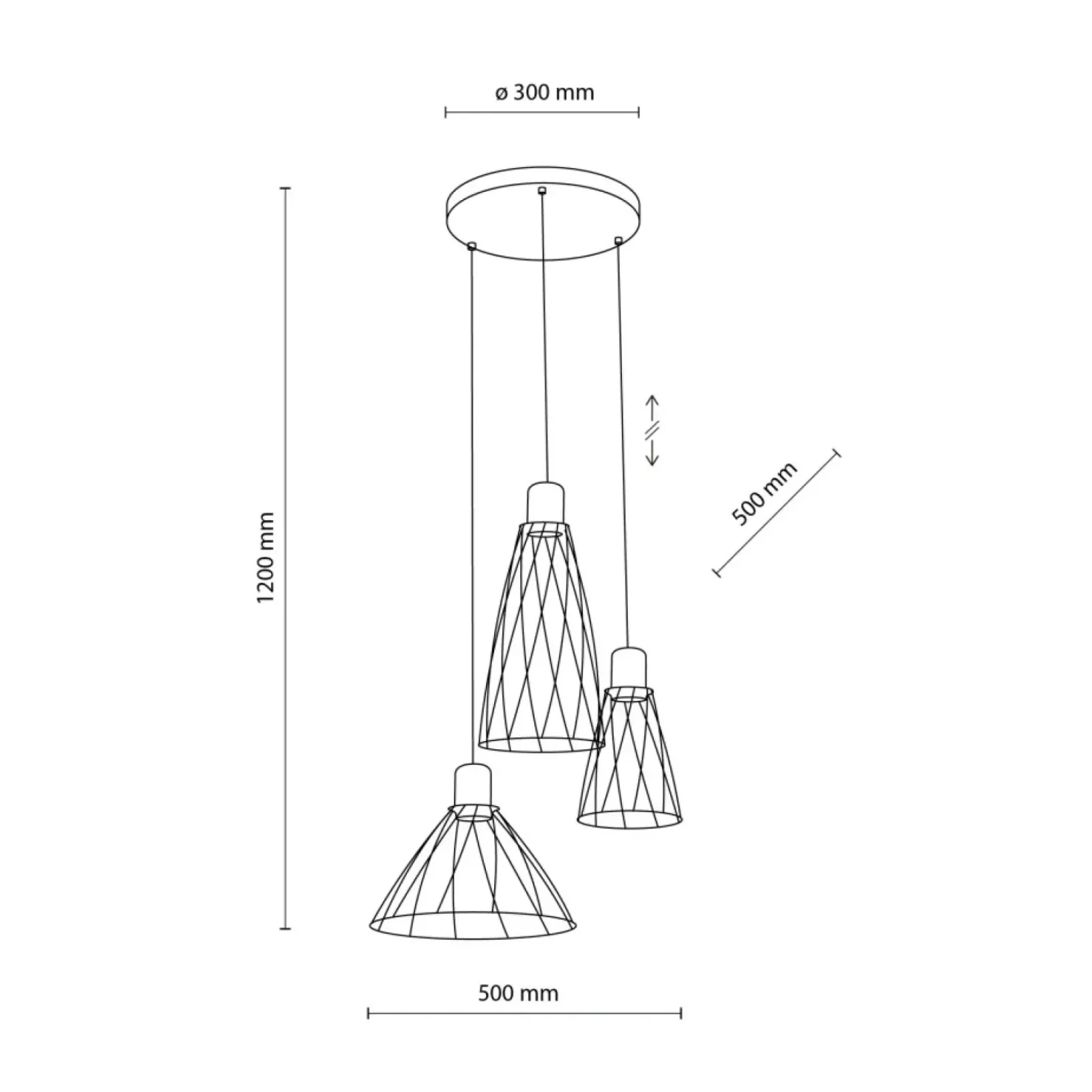 Sklep Kaja Czarna lampa z drucianymi kloszami TK 10187 MODESTO BLACK | Kaja Shop