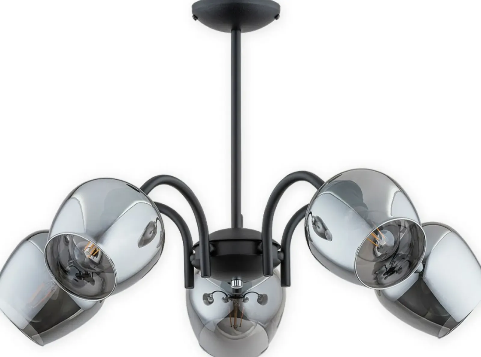 Sklep Kaja Czarna lampa z kloszami O3065 W5 CZA CH KATLA | Kaja Oświetlenie New