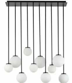 Sklep Kaja Czarna lampa ze sztywnymi rurkami i kloszami SIG 33491 TULIA | Kaja Hot